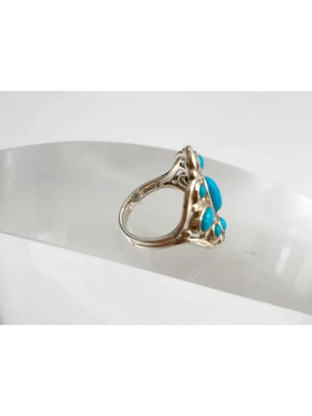 Southwest Style Sleeping Beauty Turquoise Sterling Silver 925 Vintage Ring sz 9